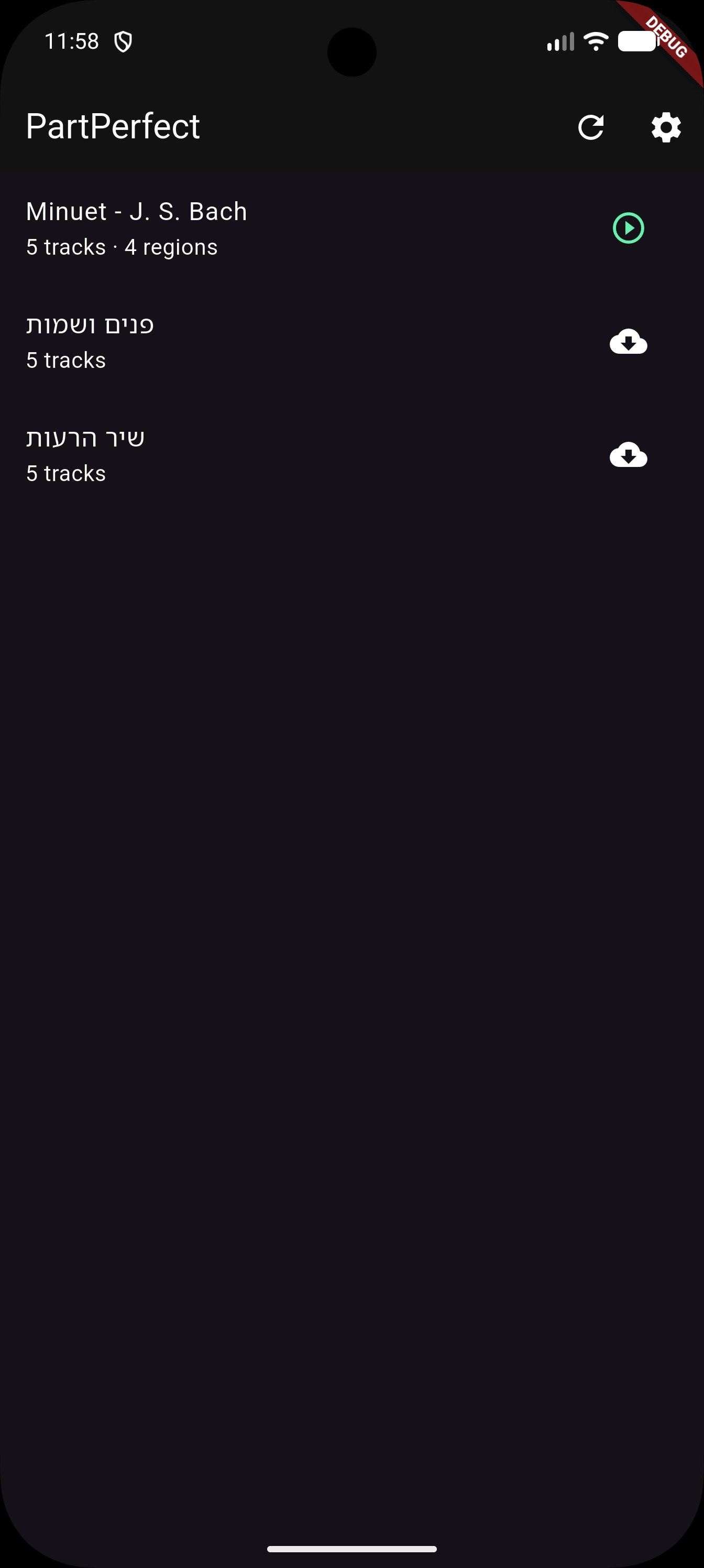 Song list